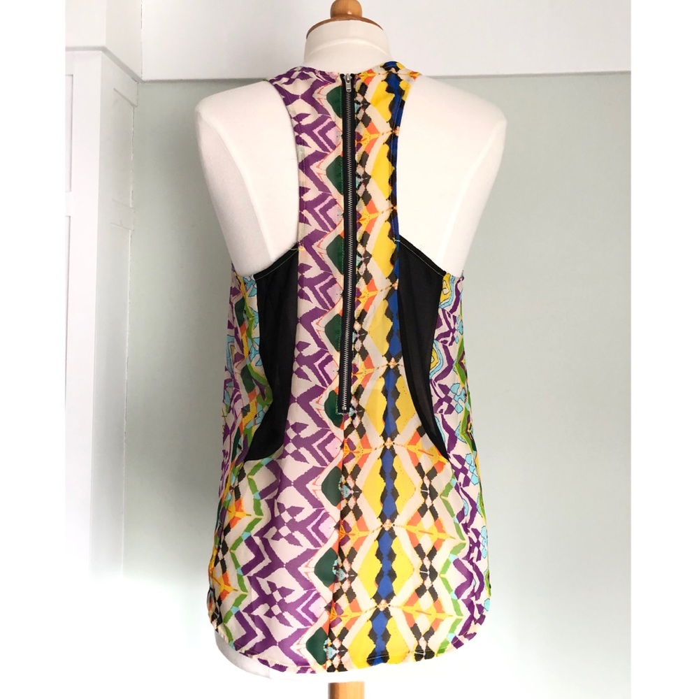 Multi Color Racerback Hi Lo Tank Top - Picture 3 of 6